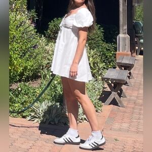 White Babydoll Vrg Grl Dress | Reformation Inspired